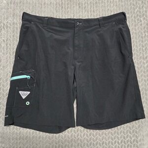 Columbia PFG Terminal Tackle Mens Black Performance Fishing Gear Shorts‎ 42W 10L